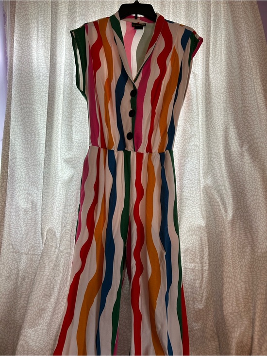 Nooworks Pants - Nooworks Multicolor Stripes Magic Suit jumpsuit with Button Front